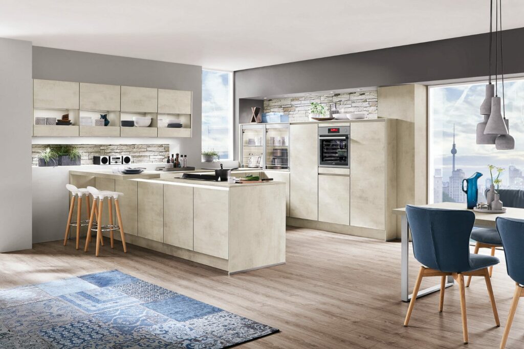 Nobilia Stone Handleless U Shaped Kitchen 2021 1 2 | House to Home, Suffolk